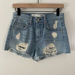 Lovers + Friends Light Blue High Waist Denim Shorts